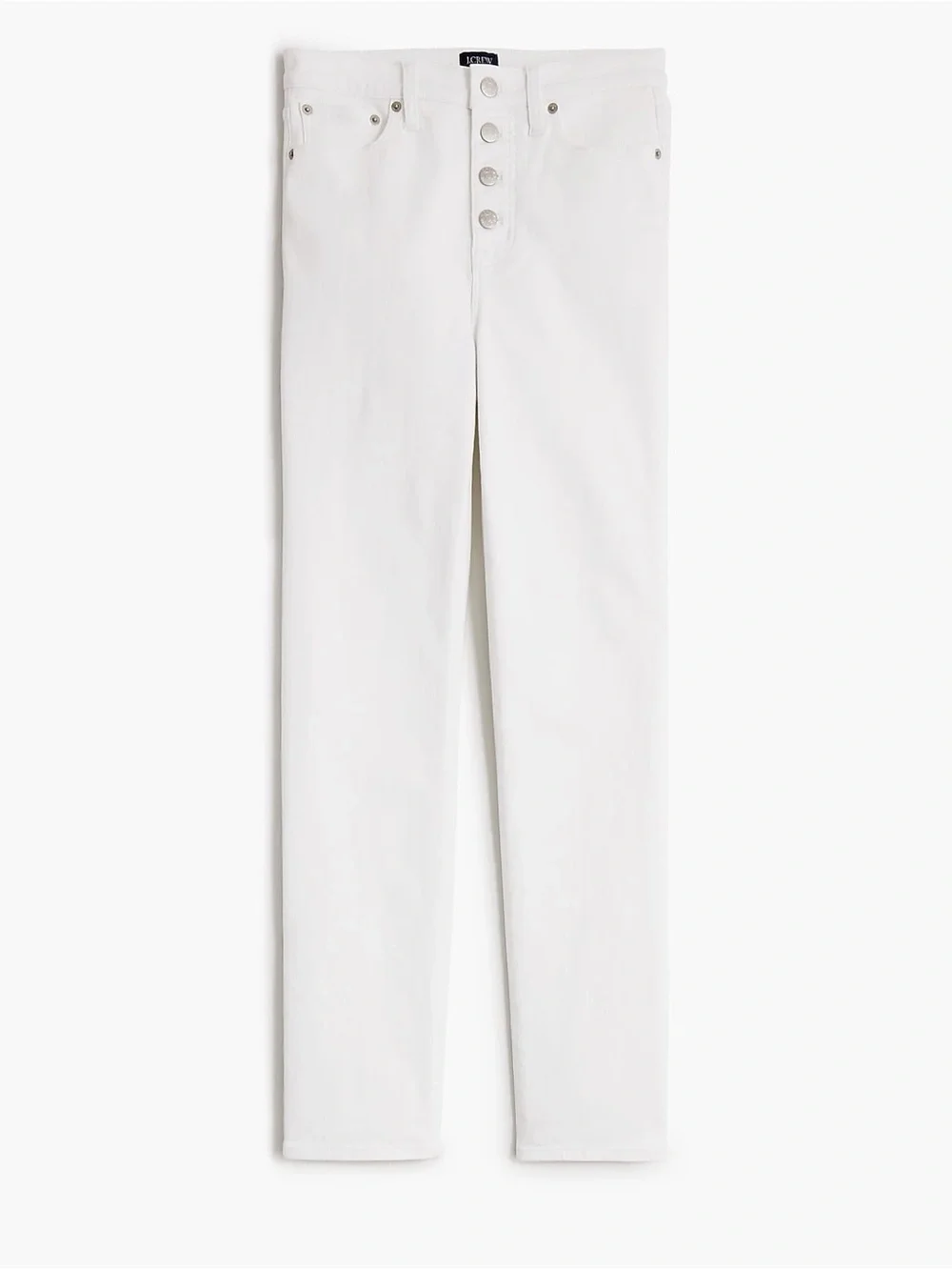 NWT j.crew High-Rise Stovepipe White Jeans